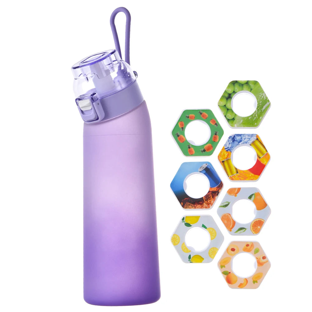 650ml Leak-Proof Fragrant Water Bottle with 7 Flavor Pods for Travel, Hiking, and Climbing