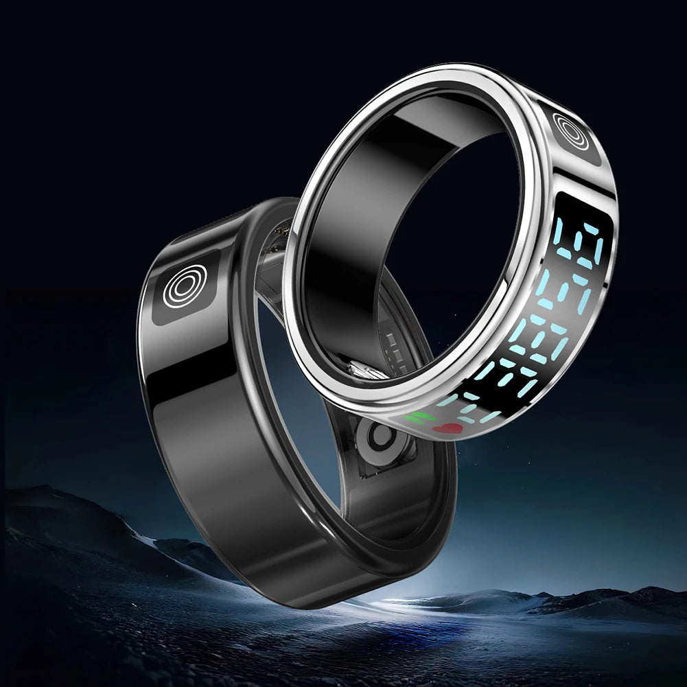 New RS08 Smart Ring Heart Rate Monitor Blood Oxygen Sleep Monitor 5ATM Waterproof Multi-sport Modes BT5.1 for Android IOS