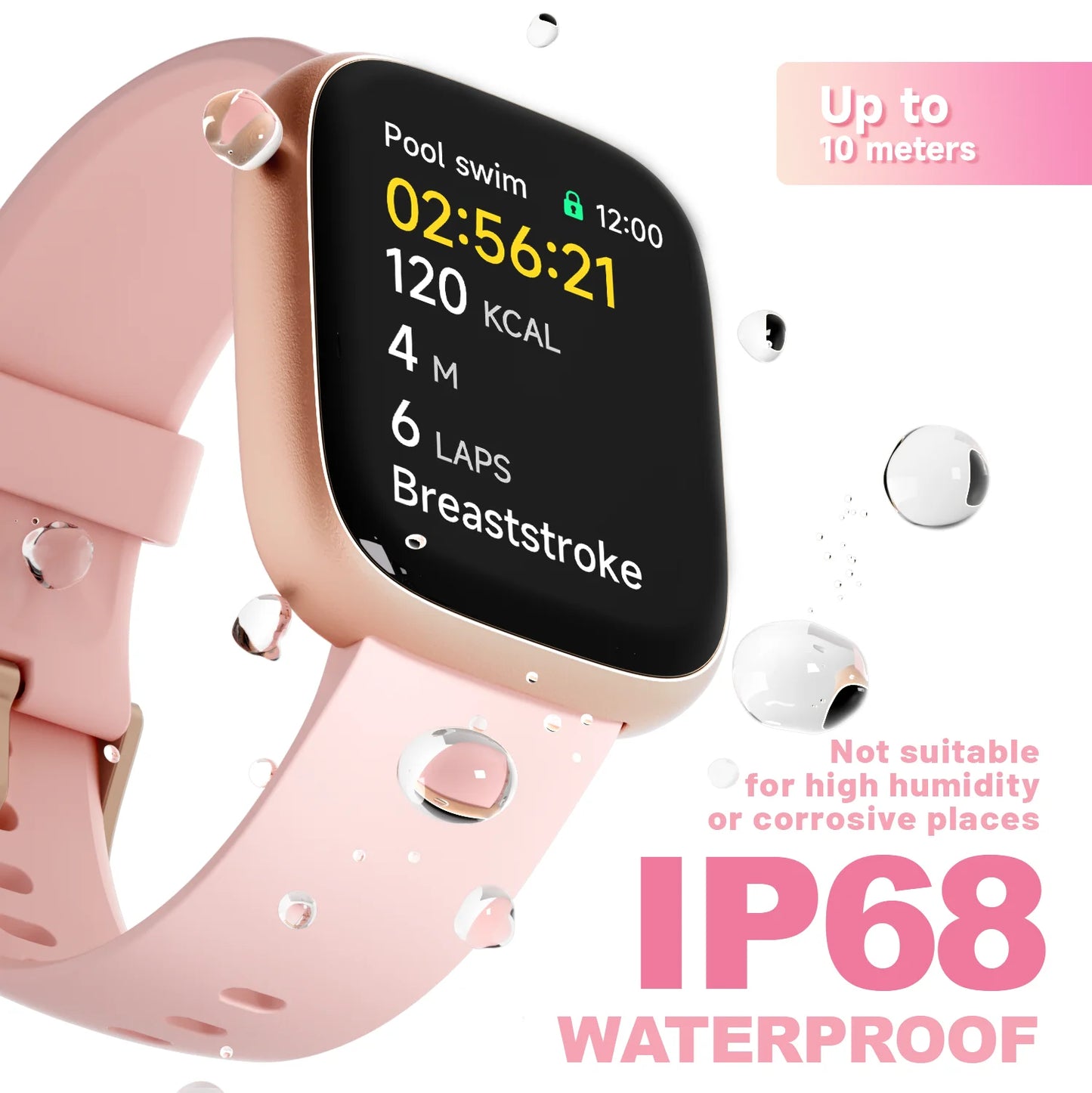 Alexa Built-in TOOBUR Smart Watch Heart Rate Monitor IP68 Waterproof Smartwatch