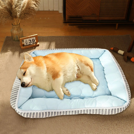 Small Pet Bulk Summer Mat For Dogs Cats Pet Self Mat Soft Rectangle Washable Bed Wooden Pet For Outside To Build