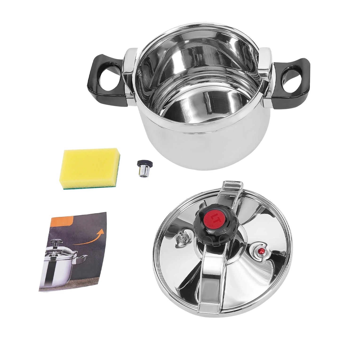 Stainless Steel Pressure Cooker for Versatile Cooking Applications