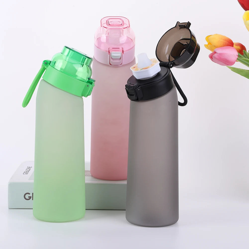 650ml Leak-Proof Fragrant Water Bottle with 7 Flavor Pods for Travel, Hiking, and Climbing
