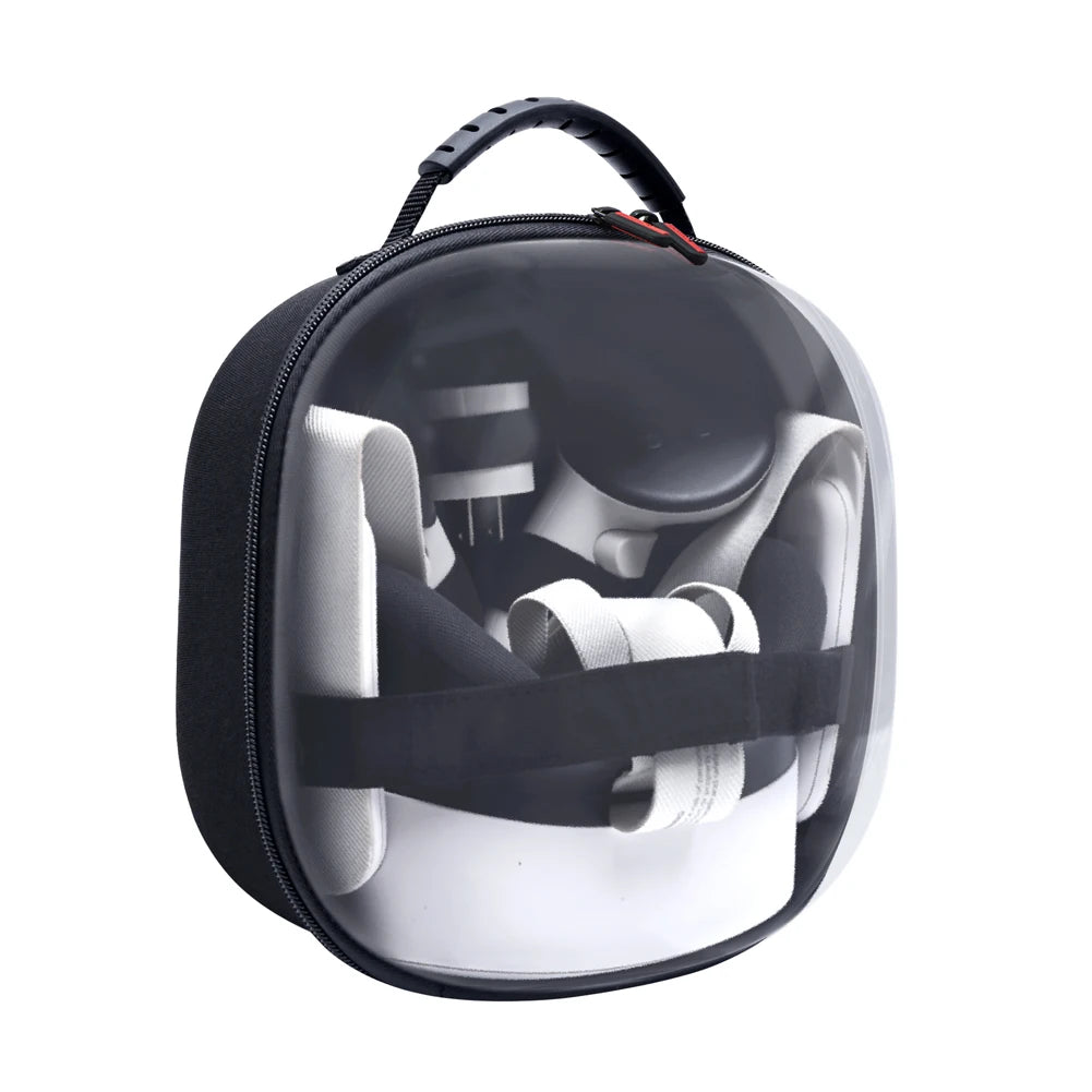 Handles Carrying Case Large Capacity Storage Bag Compatible with Meta Quest 3S VR Headset and Touch Controller Accessories Case