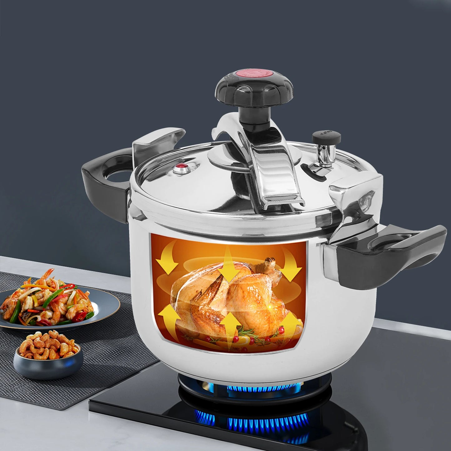 Stainless Steel Pressure Cooker for Quick Family Meals