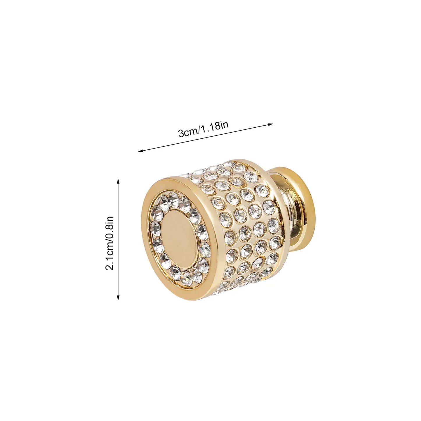 Crystal Brass Door Knobs for Elegant Furniture and Cabinets