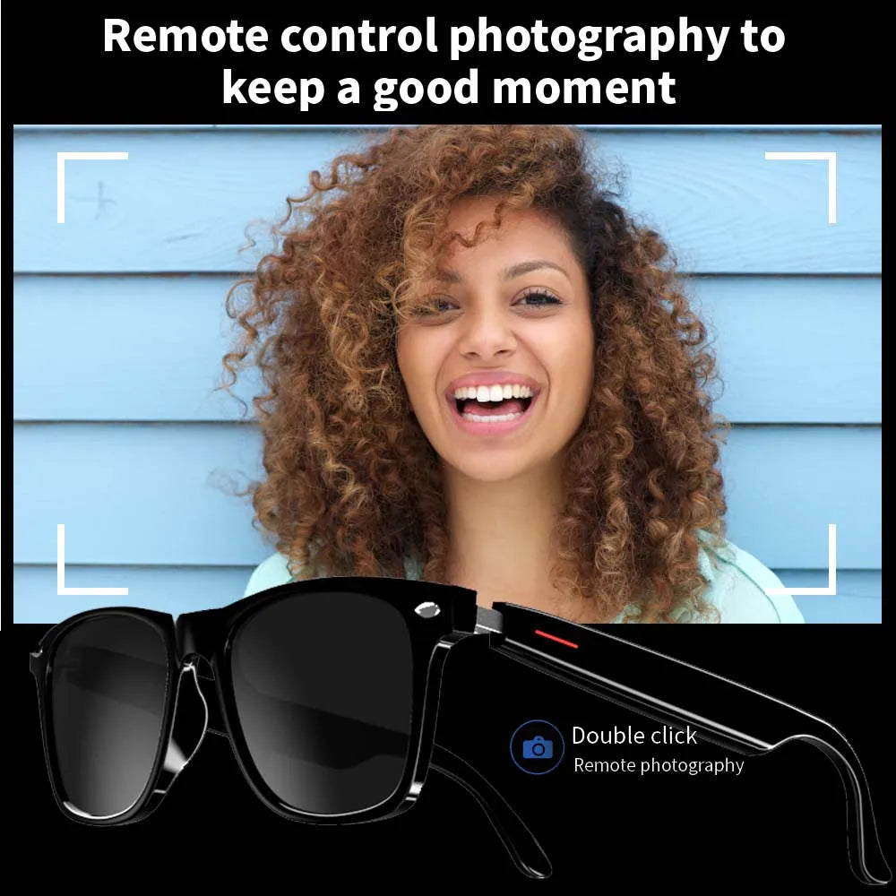 SENBONO Smart Glasses Open Ear Music Hands-Free Calling Stereo Sound Wearable Headsets Smart Sports Anti-Blue Light