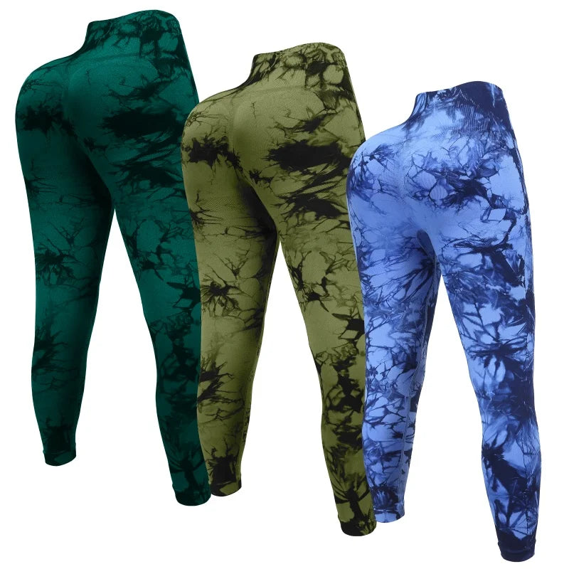 Three Piece Women's High Waisted Scrunch Butt Leggings Set