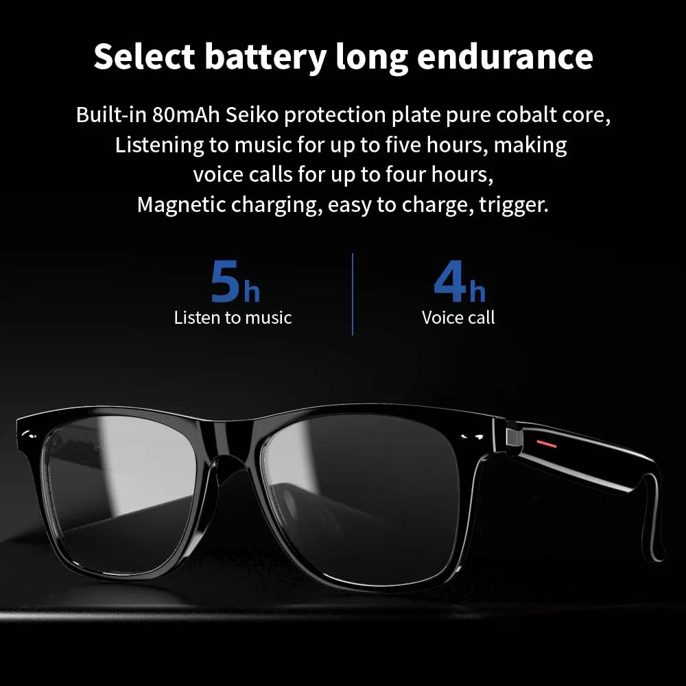 SENBONO Smart Glasses Open Ear Music Hands-Free Calling Stereo Sound Wearable Headsets Smart Sports Anti-Blue Light
