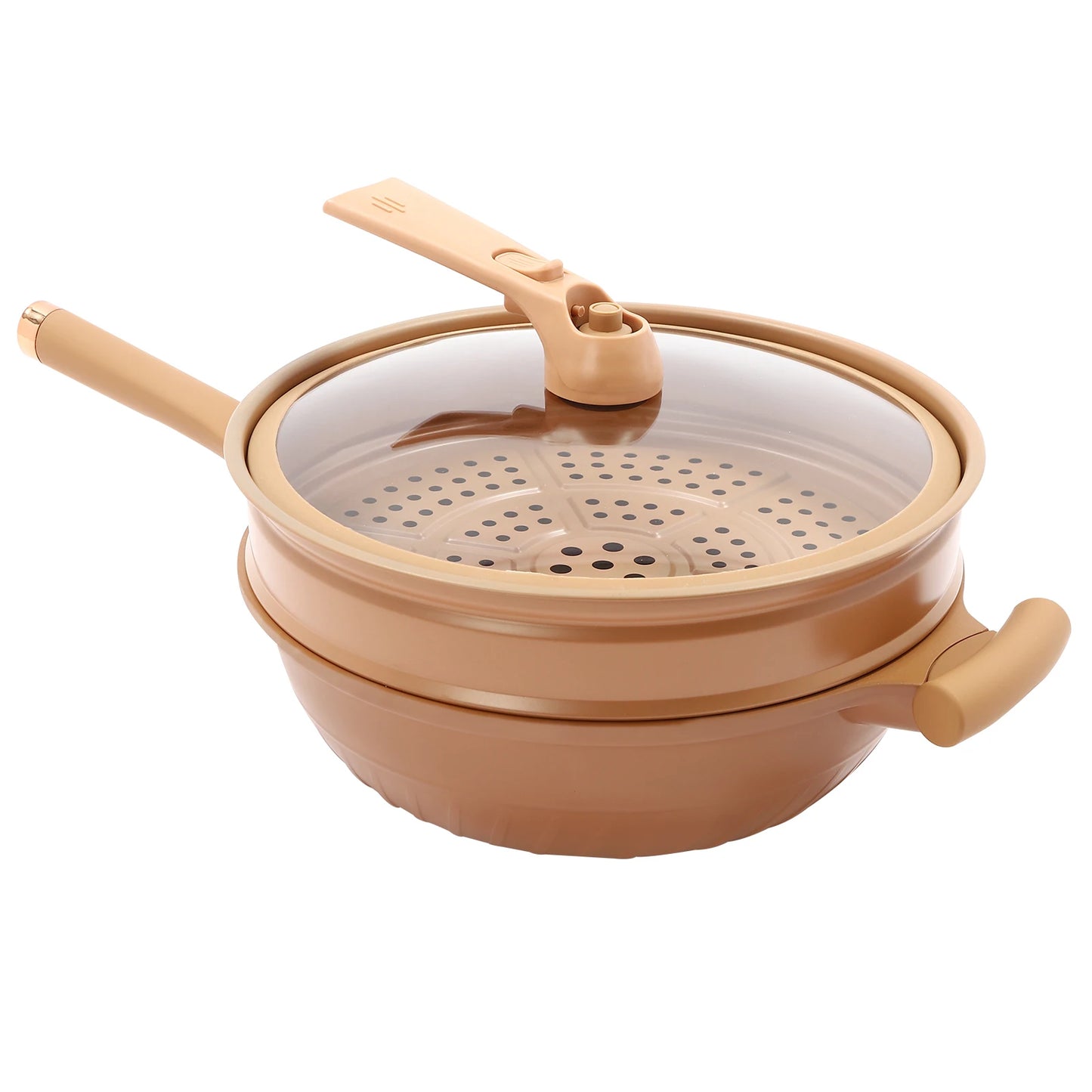 Multifunctional Micro Pressure Cooker With Steamer Basket for Cooking