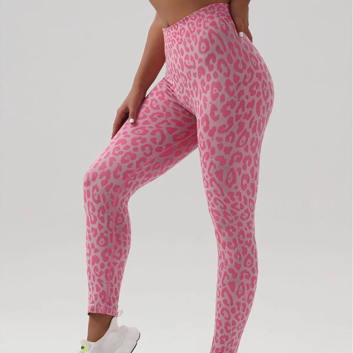 Leopard Print High Waisted Butt Lifting Workout Leggings for Women