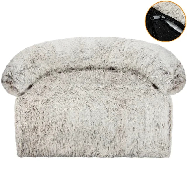Large Dog Bed Sofa Fluffy Dogs Pet House Sofa Mat Long Plush Warm Kennel Pet Cat Puppy Cushion Washable Blanket Sofa Cover Puppy