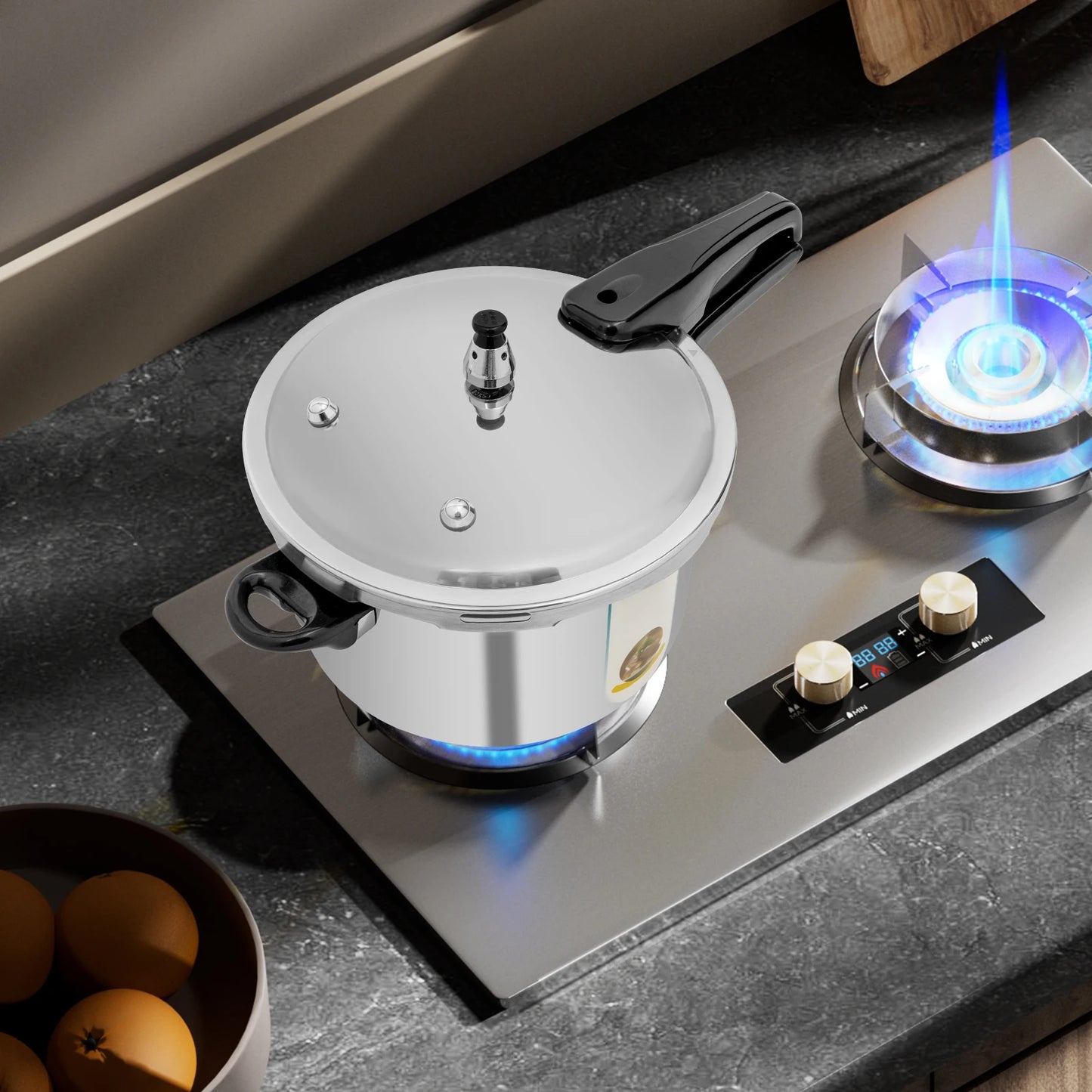 Stainless Steel Kitchen Pressure Cooker for Efficient Cooking