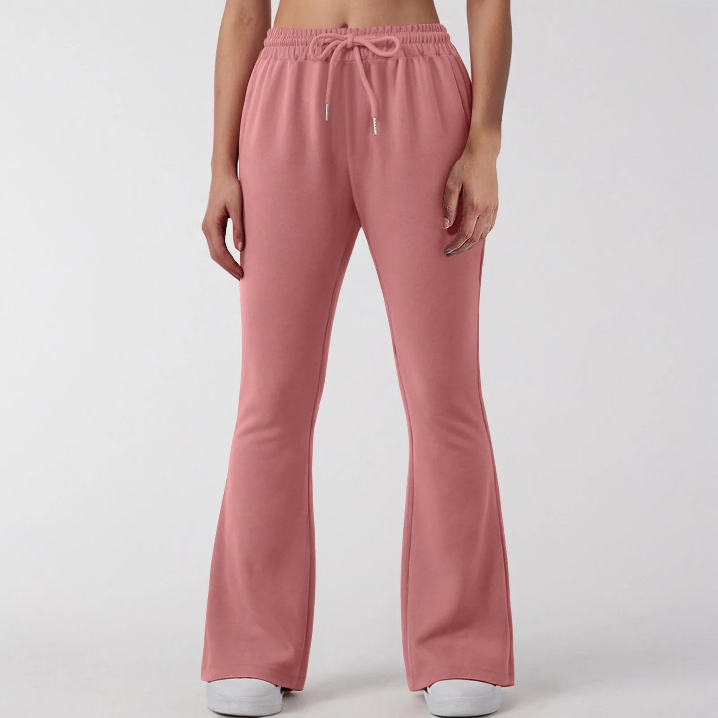 Flare Pants For Women’S Autumn Winter Sweatpants Cotton Bottom All-Math Fitness Casual Soild Color Joggers Pants Travel Basic