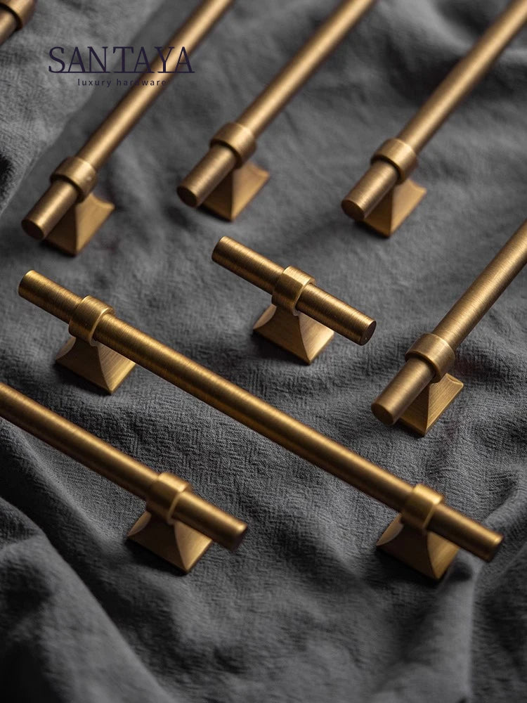 Antique Brass Cabinet Knobs Retro Furniture Handles for Home
