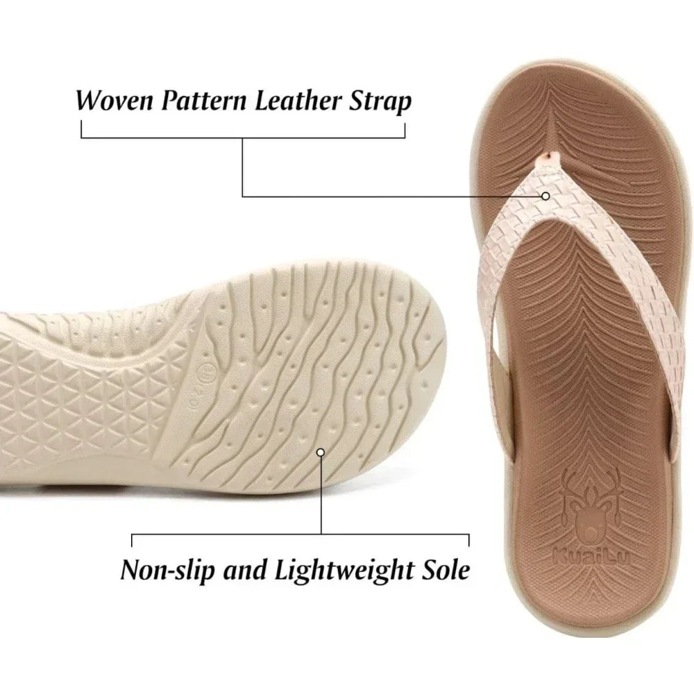 Womens Flip Flops Ladies Yoga Mat Comfortable Walking Thong Sandals With Plantar Fasciitis Arch Support Slip On Indoor