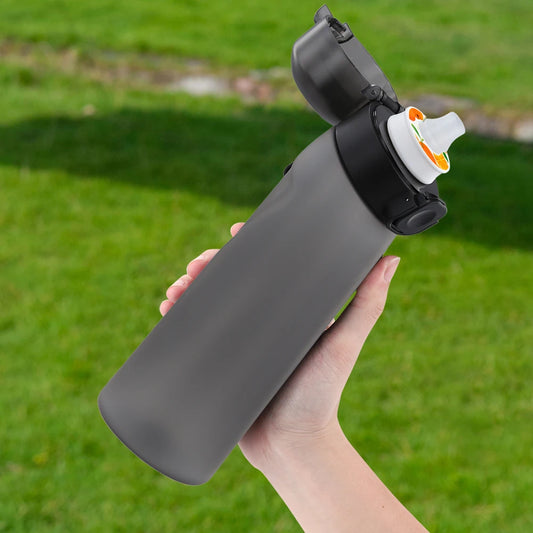 650ML Fruit Flavor Water Cup with Handle 7 Flavor Pods Fragrance Smelling Water Bottle Leak-Proof Scented Cup for Outdoor Sports