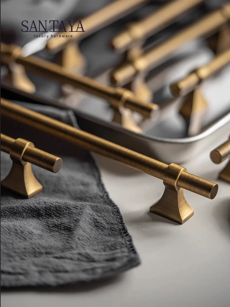 Antique Brass Cabinet Knobs Retro Furniture Handles for Home
