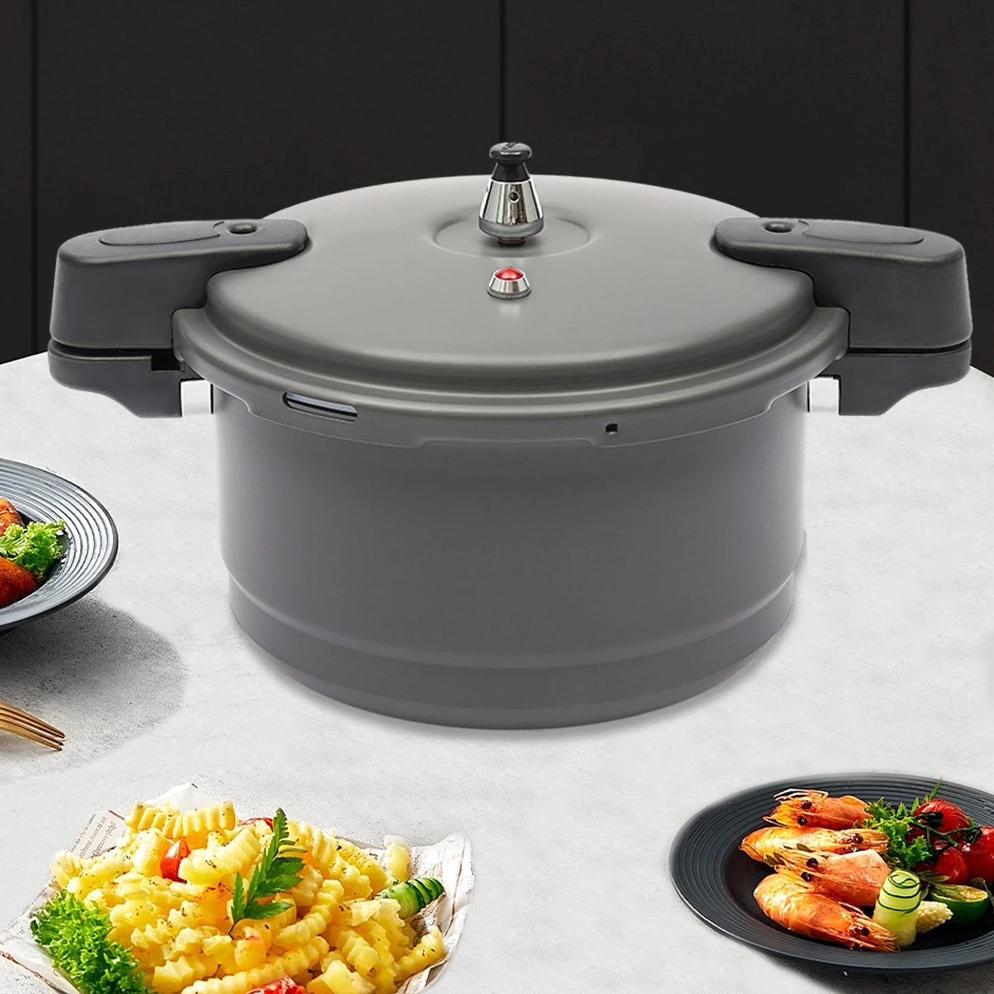 Lightweight Pressure Cooker with Spring Valve Safeguard System
