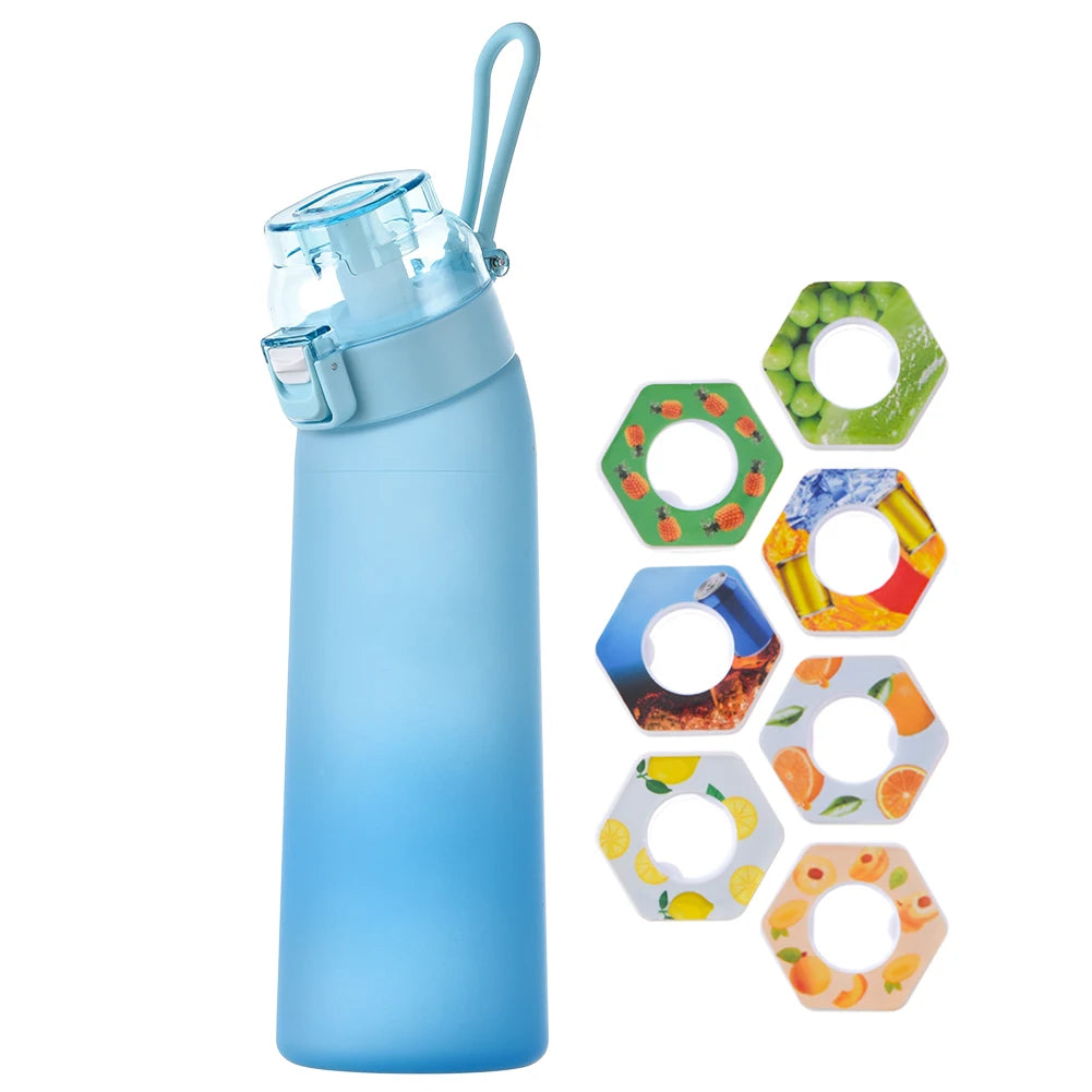 650ml Leak-Proof Fragrant Water Bottle with 7 Flavor Pods for Travel, Hiking, and Climbing
