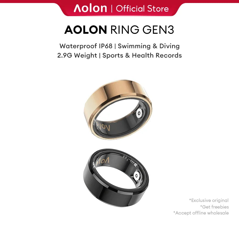 Aolon Gen3 Smart Ring Men Women Titanium Steel Health Monitor