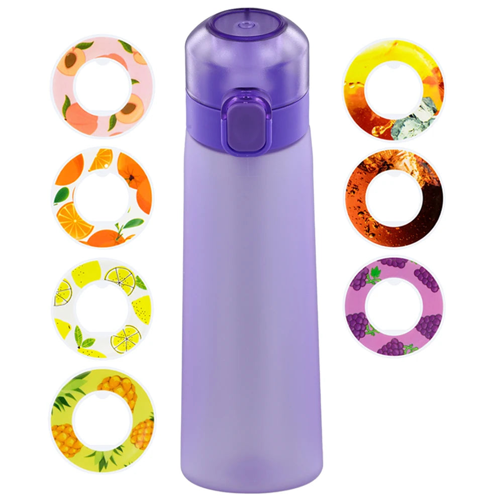 650ML Fruit Flavor Water Cup with Handle 7 Flavor Pods Fragrance Smelling Water Bottle Leak-Proof Scented Cup for Outdoor Sports
