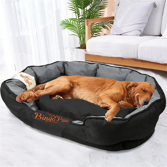 Calming Dog Bed with Removable Cushion for All Seasons