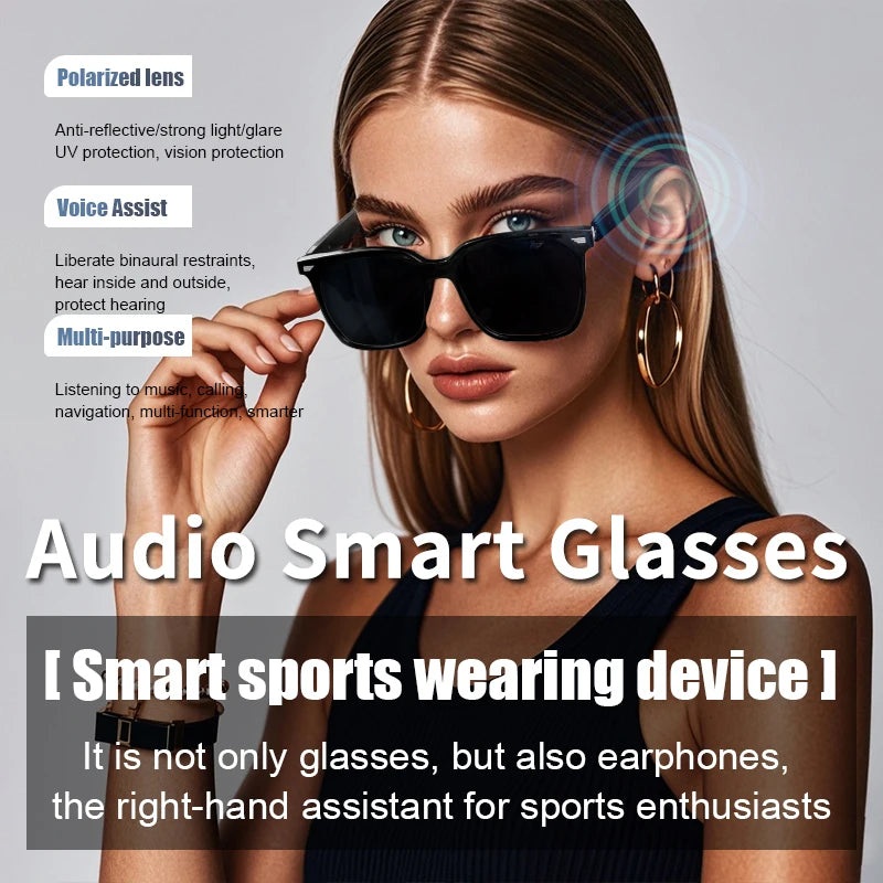 Smart Bluetooth Audio Glasses for Music and Calls