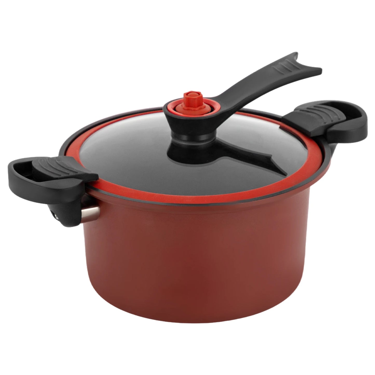 Red Stainless Steel Micro Pressure Cooker for Quick Meals