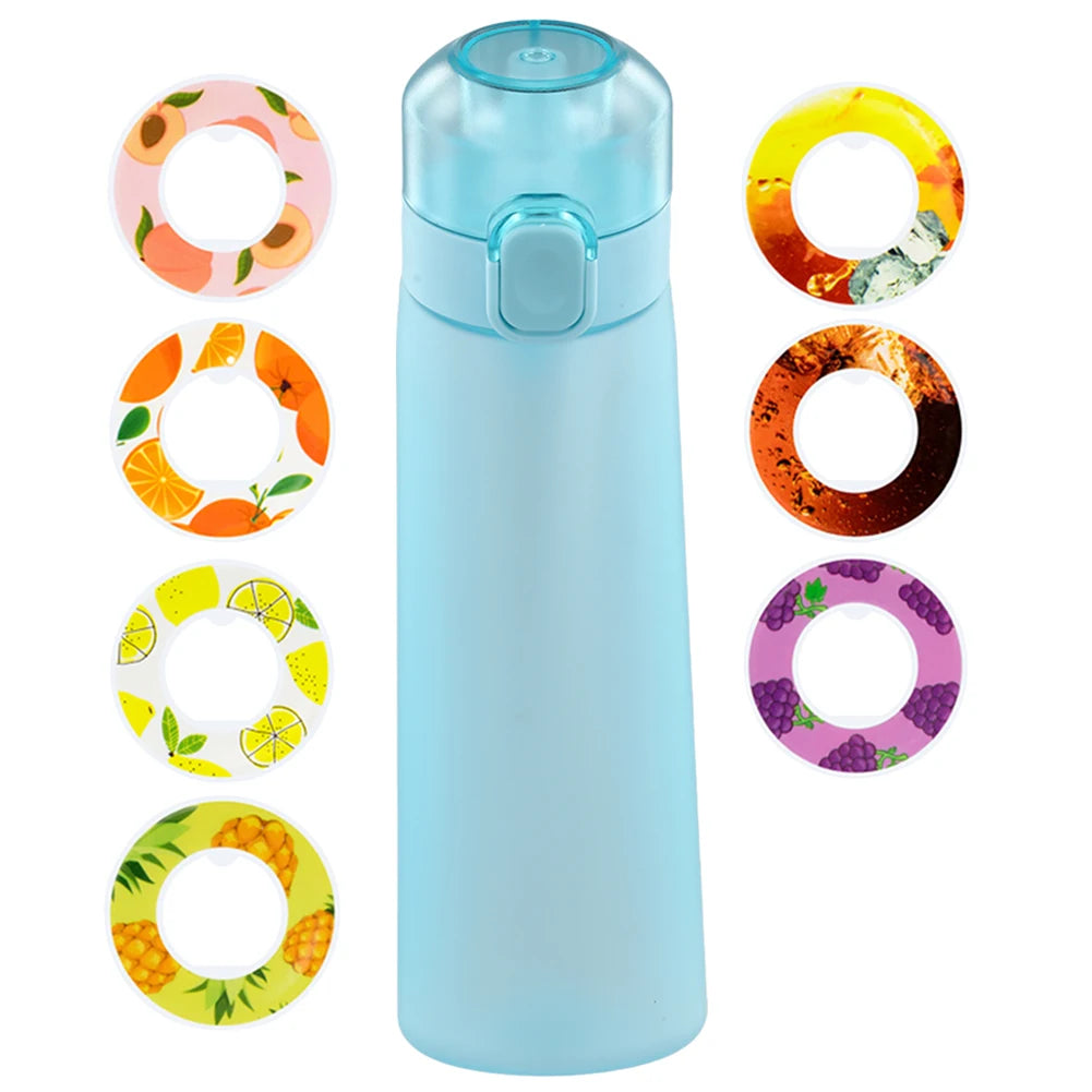 650ML Fruit Flavor Water Cup with Handle 7 Flavor Pods Fragrance Smelling Water Bottle Leak-Proof Scented Cup for Outdoor Sports