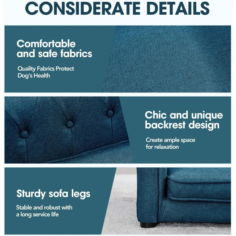 Dog Couches for Large Dogs Up to 60 lbs Memory Foam Sofa