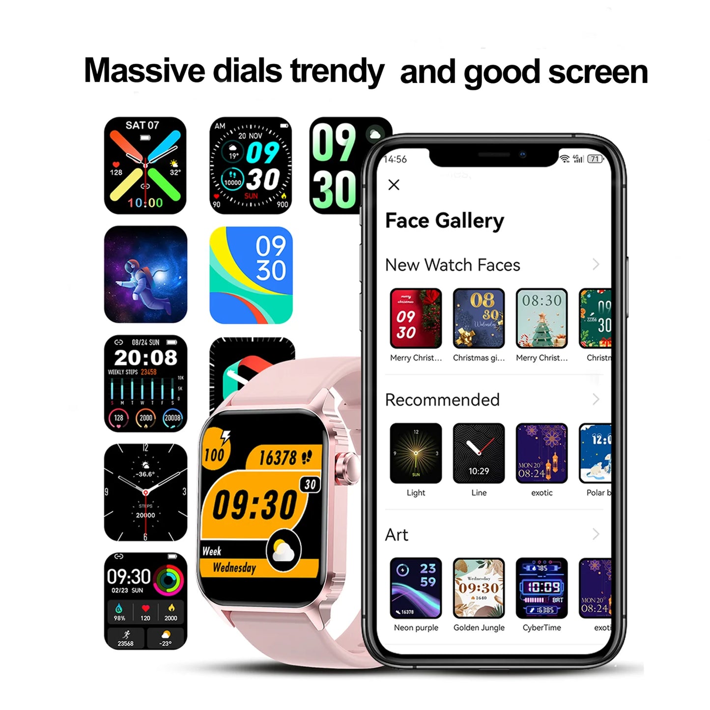 TG08 Smart Watch 1.85" Waterproof Fitness Tracker for All