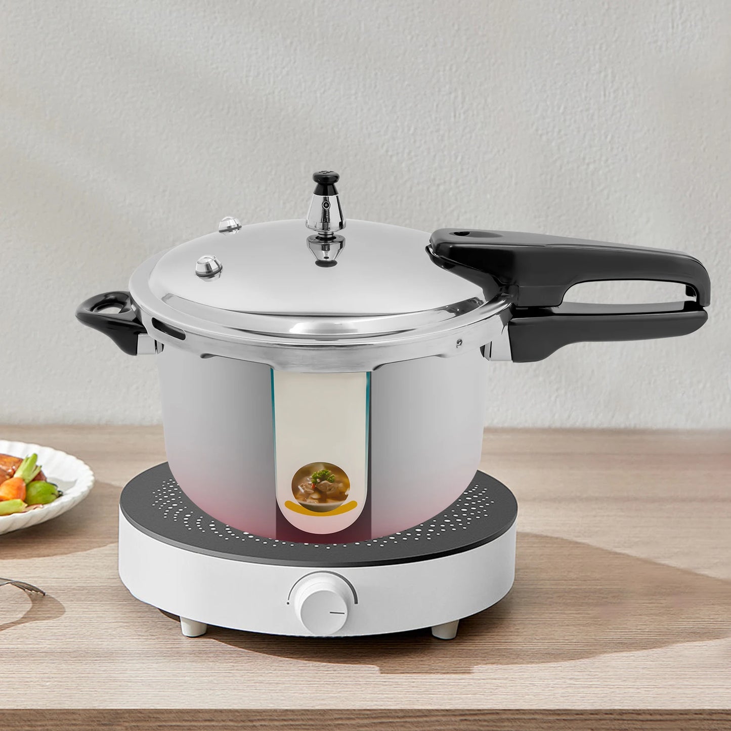 Stainless Steel Kitchen Pressure Cooker for Efficient Cooking