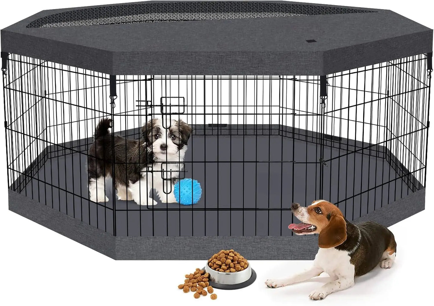 Dog Pen Pet Playpen Dog Fence Indoor Foldable Metal Wire