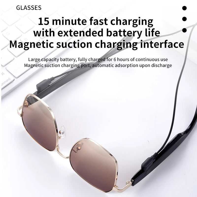 Smart Glasses with Bluetooth Speaker and Touch Control Technology