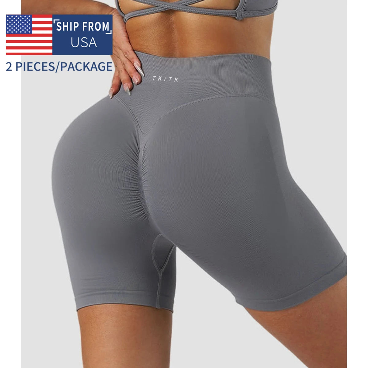 Seamless Women's Fitness Shorts for Yoga and Gym Activities