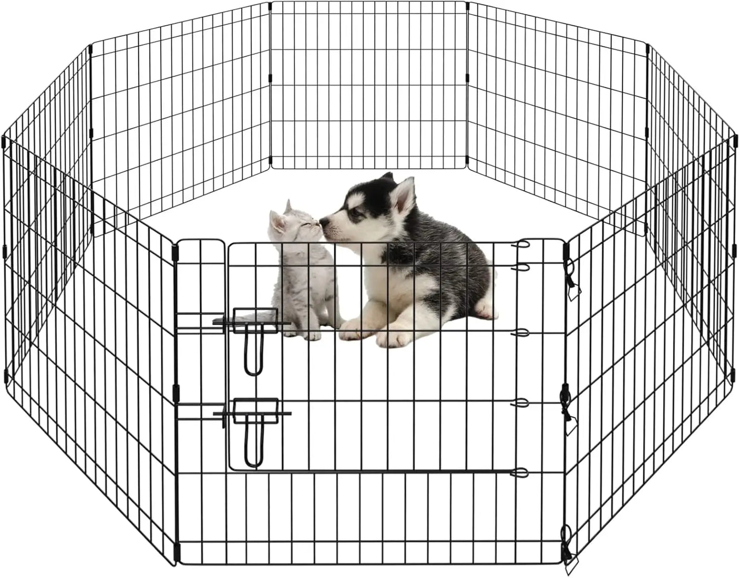 Dog Pen Pet Playpen Dog Fence Indoor Foldable Metal Wire