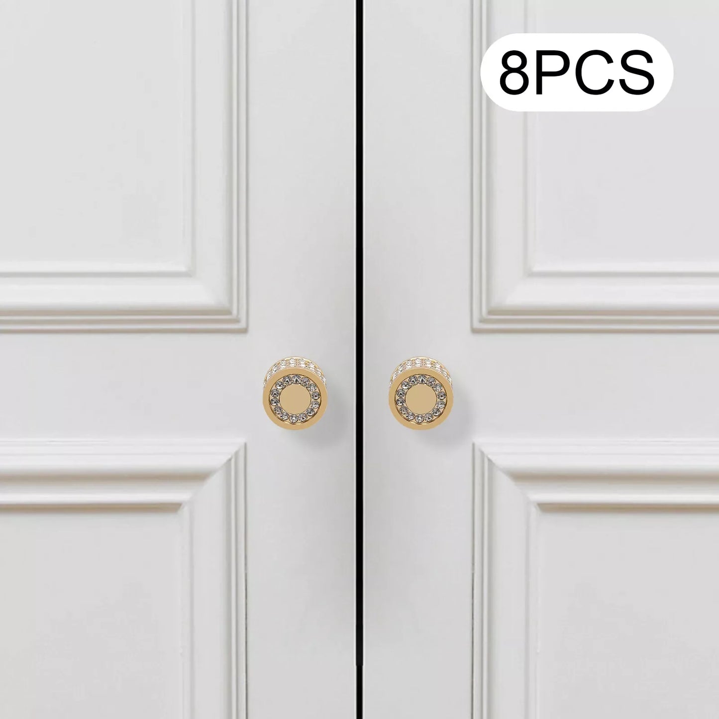 Crystal Brass Door Knobs for Elegant Furniture and Cabinets